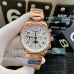 TWF Replica Longines Master Collection Moonphase Chronograph Rose Gold Watch